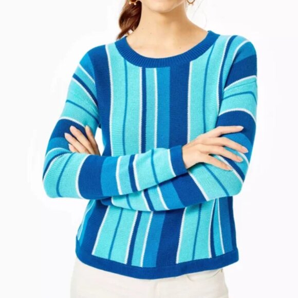 Lily Pulitzer | Striped 100% Cotton Sweater - Picture 4 of 4